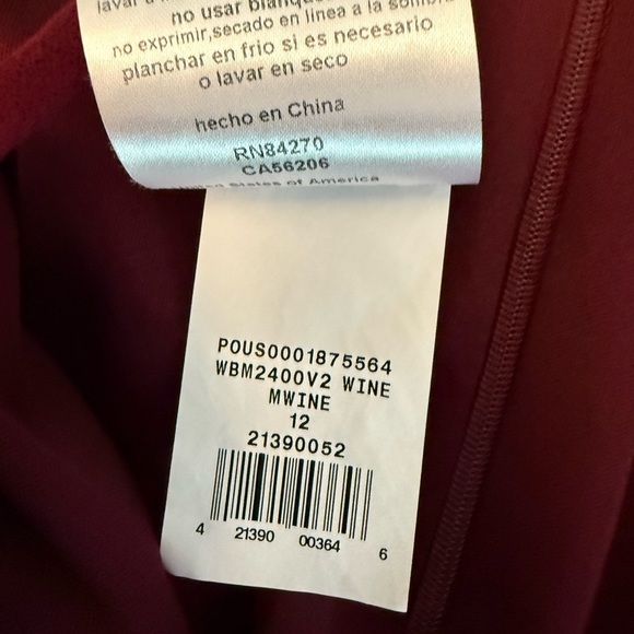 David’s Bridal Burgundy Wine High Low Dress Pockets sz 12 - Picture 5 of 7